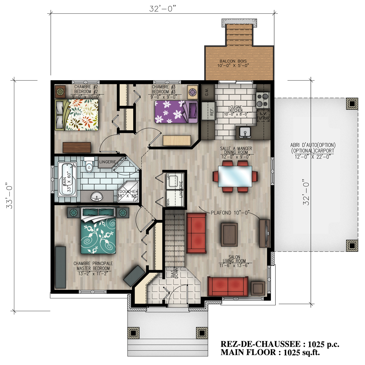 plan intérieur maison neuve Myrtille