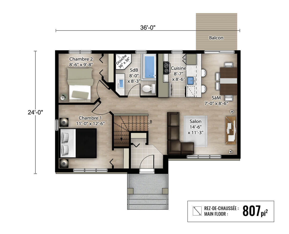 plan intérieur maison neuve dahlia