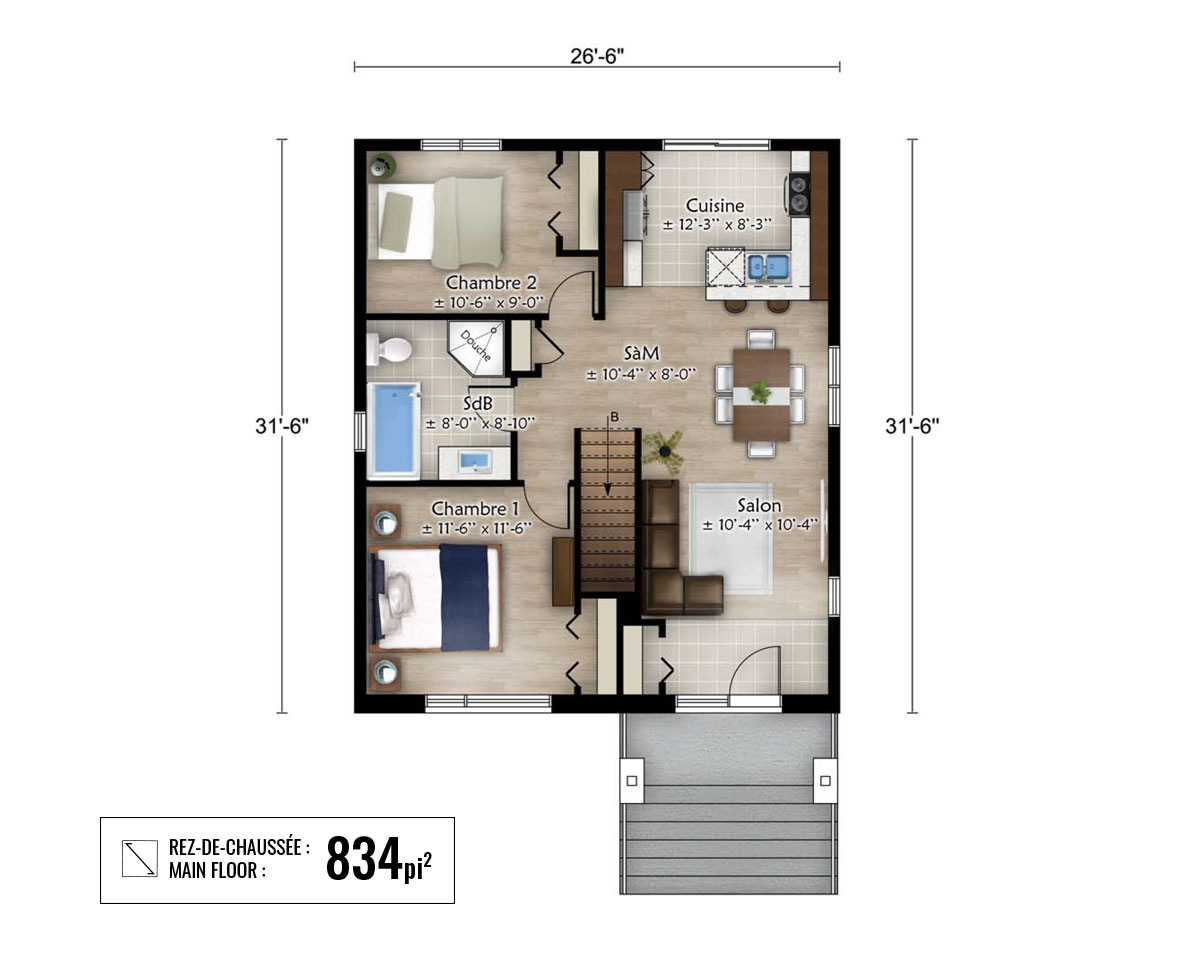 plan intérieur maison neuve lotus
